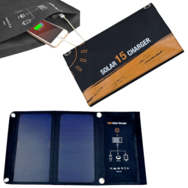 Ηλιακός φορτιστής Invictus Srusb-15 15W με USB ελαφρύς και ανθεκτικός στην βροχή