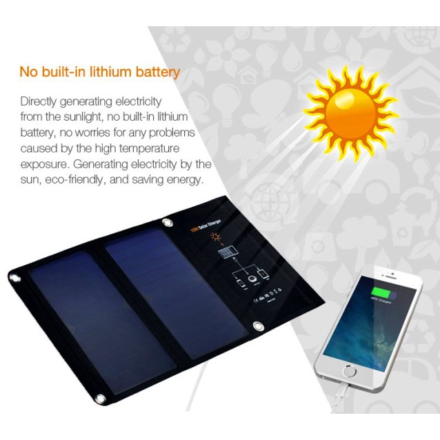 Ηλιακός φορτιστής Invictus Srusb-15 15W με USB ελαφρύς και ανθεκτικός στην βροχή