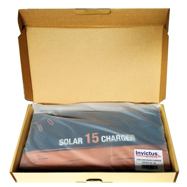 Ηλιακός φορτιστής Invictus Srusb-15 15W με USB ελαφρύς και ανθεκτικός στην βροχή