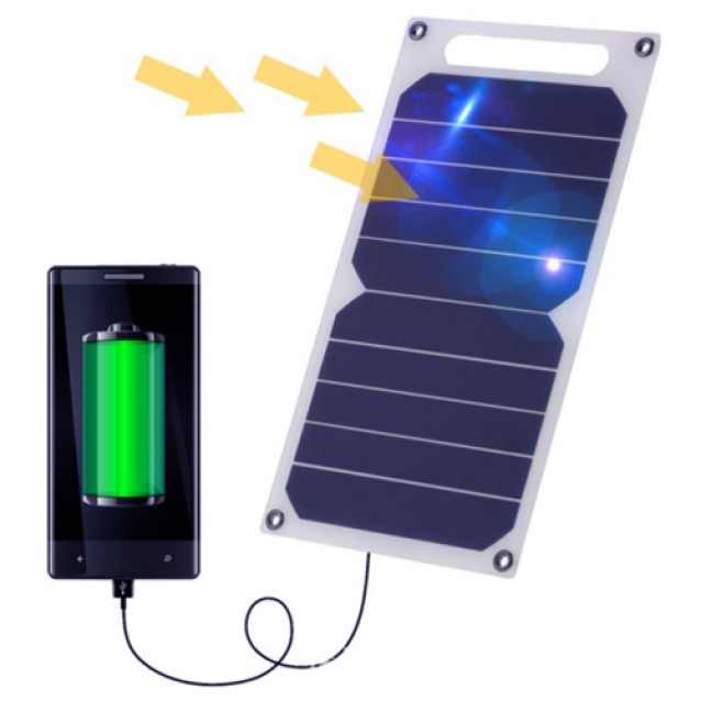 Ηλιακός Φορτιστής INVICTUS με Φωτοβολταικό Πάνελ 5W και Θύρα USB 5V-1A