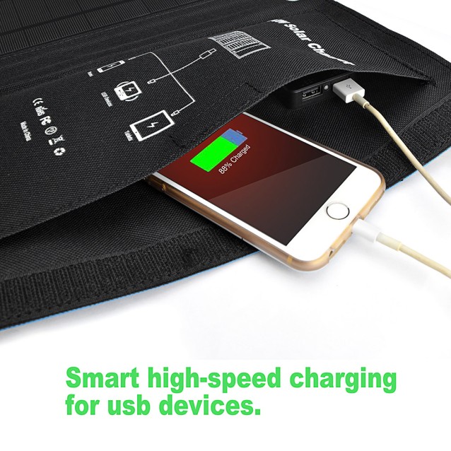 Ηλιακός φορτιστής Invictus Srusb-15 15W με USB ελαφρύς και ανθεκτικός στην βροχή