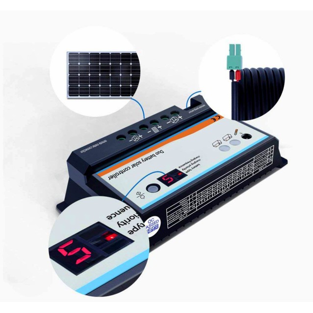 EPIPDB-COM-20A ΡΥΘΜΙΣΤΗΣ ΦΟΡΤΙΣΗΣ EPSOLAR ΓΙΑ ΦΟΡΤΙΣΗ ΔΥΟ ΜΠΑΤΑΡΙΩΝ / EPEVER 20Α