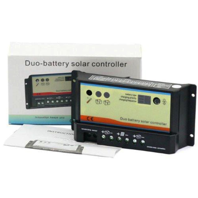 EPIPDB-COM-10A ΡΥΘΜΙΣΤΗΣ ΦΟΡΤΙΣΗΣ EPSOLAR ΓΙΑ ΦΟΡΤΙΣΗ ΔΥΟ ΜΠΑΤΑΡΙΩΝ / EPEVER 10Α