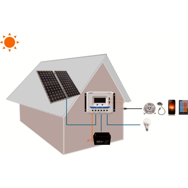 VS1024AU PWM ΡΥΘΜΙΣΤΗΣ ΦΟΡΤΙΣΗΣ EPSOLAR / EPEVER 10Α 12/24V