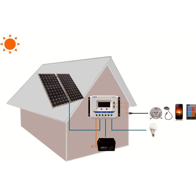 VS2024AU PWM ΡΥΘΜΙΣΤΗΣ ΦΟΡΤΙΣΗΣ EPSOLAR / EPEVER 20A 12/24V