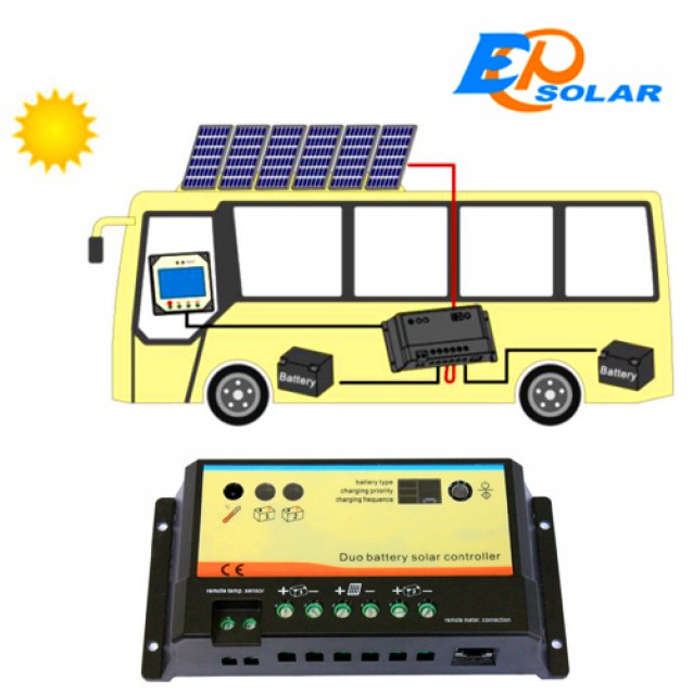 EPIPDB-COM-10A ΡΥΘΜΙΣΤΗΣ ΦΟΡΤΙΣΗΣ EPSOLAR ΓΙΑ ΦΟΡΤΙΣΗ ΔΥΟ ΜΠΑΤΑΡΙΩΝ / EPEVER 10Α