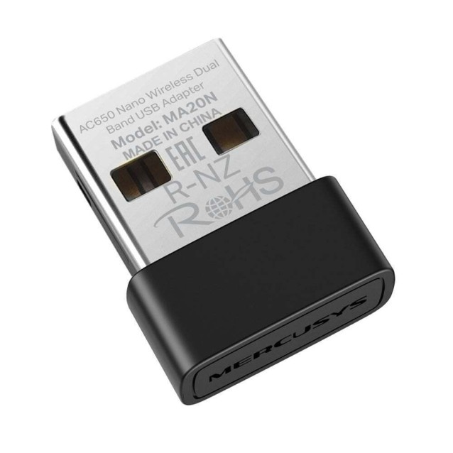MERCUSYS ασύρματος USB αντάπτορας δικτύου MA20N, 650Mbps AC650, Ver 1.0