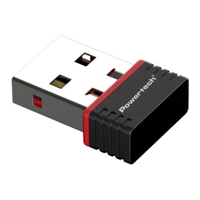 POWERTECH ασύρματος USB αντάπτορας δικτύου PT-1384, 150Mbps WiFi