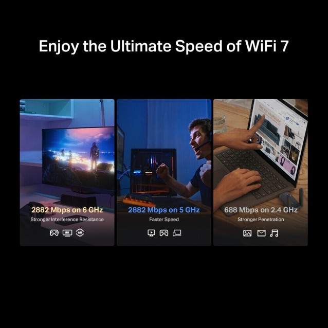 MERCUSYS MA37BEH BE6500 BE6500 Wi-Fi 7 High-Gain Wireless USB Adapter