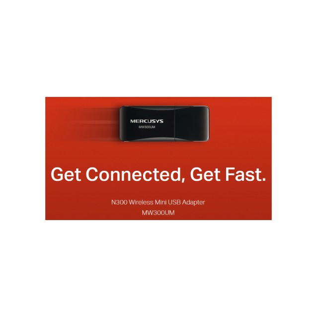 MERCUSYS Wireless Mini USB Adapter MW300UM, 300Mbps, Ver. 3