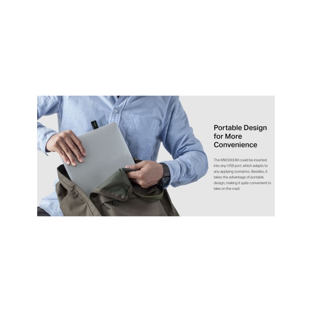 MERCUSYS Wireless Mini USB Adapter MW300UM, 300Mbps, Ver. 3