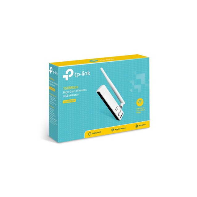 TP-LINK 150Mbps Ασύρματο USB Adapter Υψηλής Απολαβής TL-WN722N, Ver. 3.2