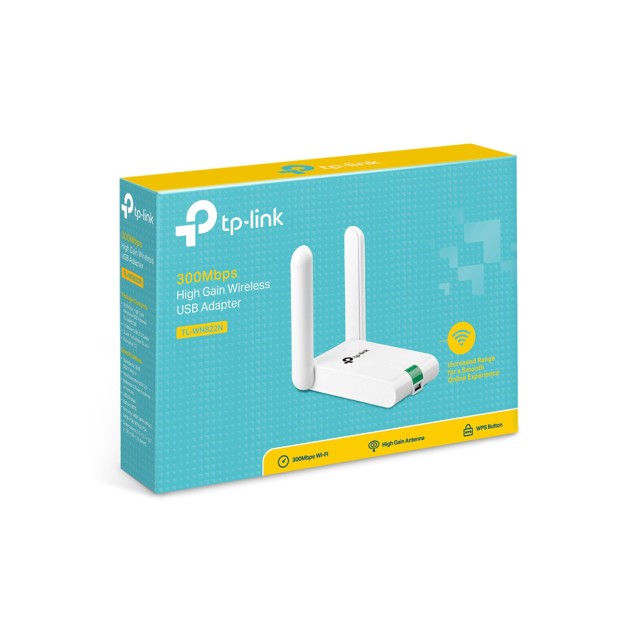 TP-LINK High Gain Wireless USB Adapter TL-WN822N, 300Mbps, Ver. 5.0