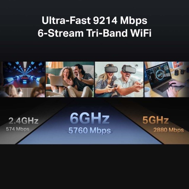 TP-LINK router Archer BE550, WiFi 7, 9214Mbps BE9300, Tri-Band, Ver. 1.0
