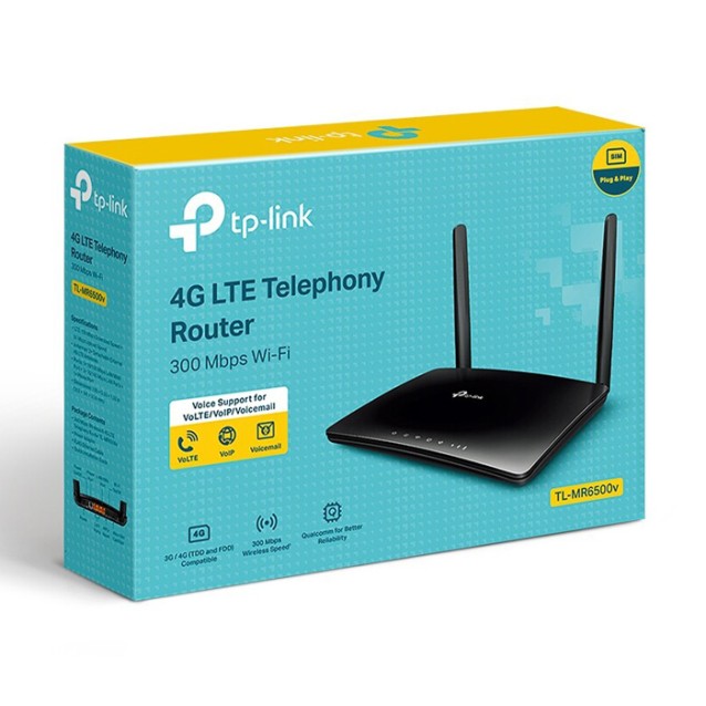 TP-Link 300Mbps Wireless N 4G LTE Telephony Router - TL-MR6500v