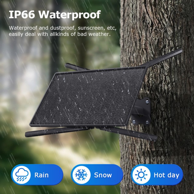 SECTEC ηλιακό router ST-SR08-EU-PNL με 2x πάνελ, 4G LTE, 150Mbps, 20100mAh, IP66