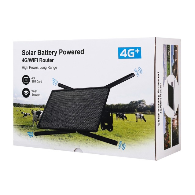 SECTEC ηλιακό router ST-SR08-EU-PNL με 2x πάνελ, 4G LTE, 150Mbps, 20100mAh, IP66