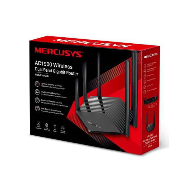 MERCUSYS Wireless Gigabit Router MR50G, AC1900, Dual Band, Ver. 1.0