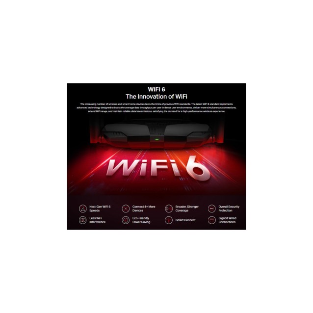 MERCUSYS WiFi 6 router MR70X, AX1800, Dual Band, Ver. 1.0