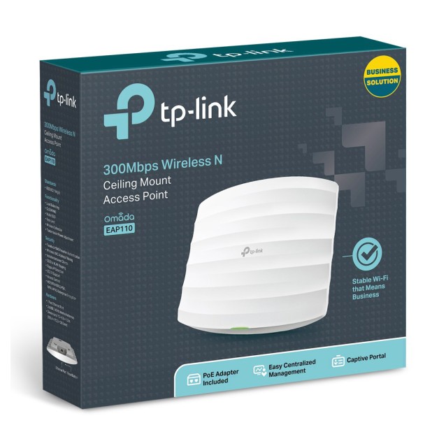 TP-LINK 300Mbps Wireless N Ceiling Mount Access Point EAP110, Ver. 4.0