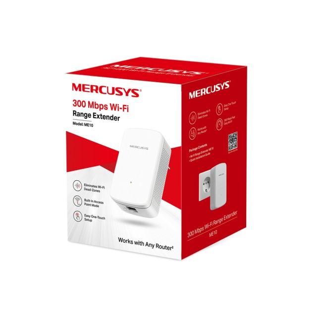 MERCUSYS Wi-Fi range extender ME10, 300Mbps, Ver. 1.0