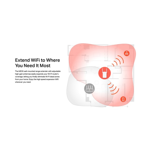 MERCUSYS Wi-Fi Range Extender ME30, 1200Mbps, Ver. 1.0