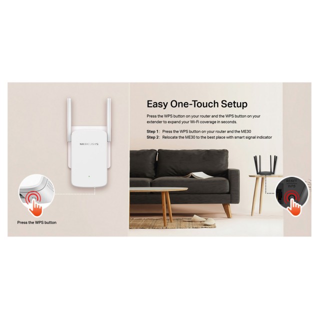 MERCUSYS Wi-Fi Range Extender ME30, 1200Mbps, Ver. 1.0
