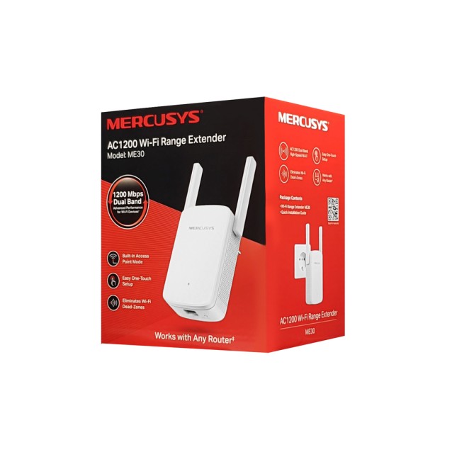 MERCUSYS Wi-Fi Range Extender ME30, 1200Mbps, Ver. 1.0