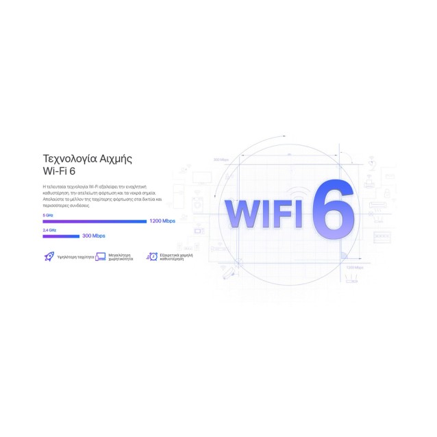 TP-LINK WiFi 6 range extender RE505X, AX1500 dual-band, Ver: 1.0
