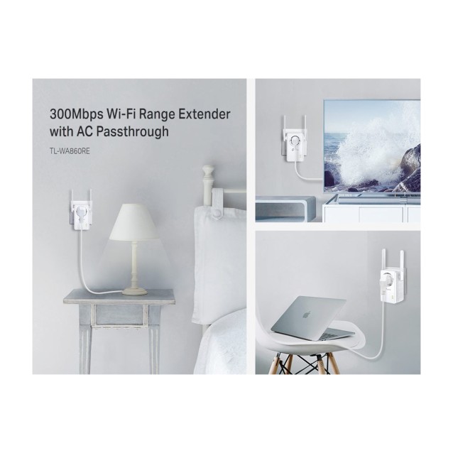 TP-LINK Range Extender TL-WA860RE, Passthrough, 300Mbps, Ver. 6.0