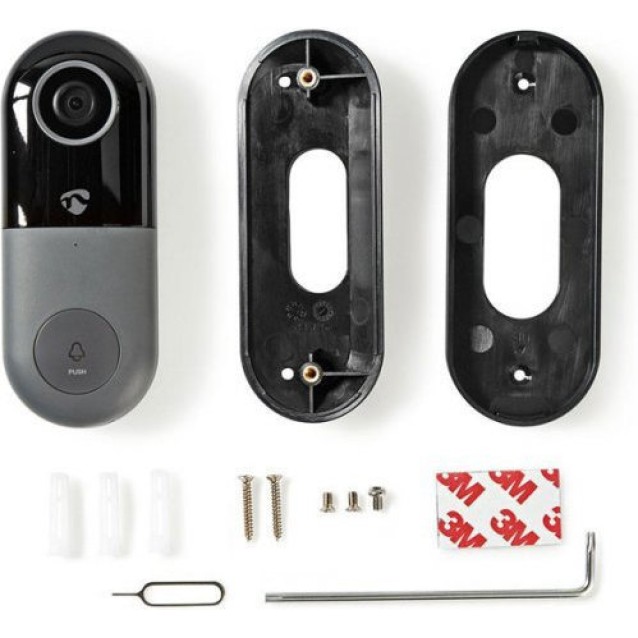 Ασύρματη Θυροτηλεόρασημε HD κάμερα, αισθητήρα κίνησης και θύρα κάρτας microSD. WIFI Nedis (WIFICDP10GY) 