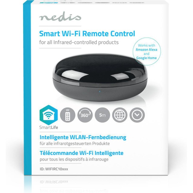 NEDIS WIFIRC10CBK WiFi Smart Τηλεχειριστήριο Υπερύθρων