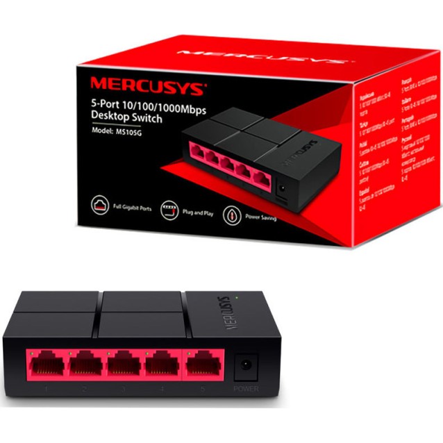 MERCUSYS Desktop Switch MS105G, 5x 10/100/1000 Mbps, Ver. 1