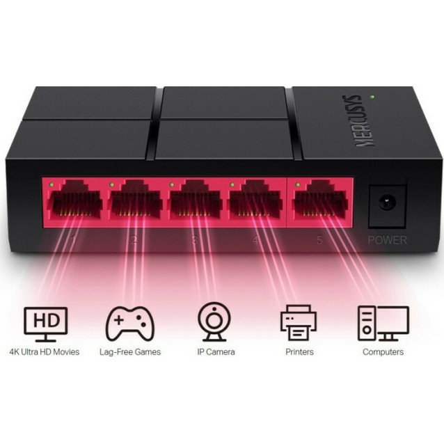 MERCUSYS Desktop Switch MS105G, 5x 10/100/1000 Mbps, Ver. 1