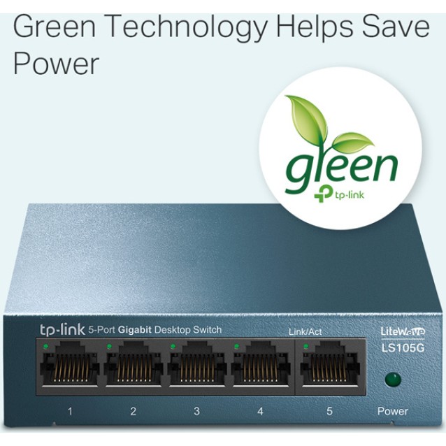 TP-LINK Desktop Switch LS105G, 5-port 10/100/1000Mbps, Ver. 1.0