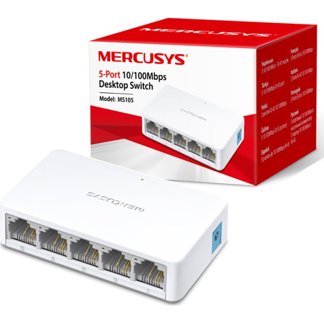 MERCUSYS Desktop Switch MS105, 5x 10/100 Mbps, Ver. 2