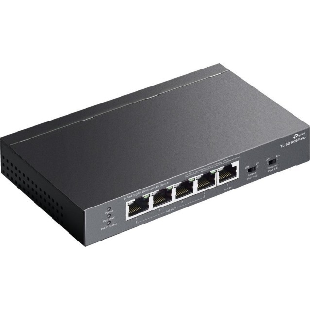 TP-LINK desktop switch TL-SG1005P-PD, 5x Gigabit θύρες, PoE+, UN/1.0