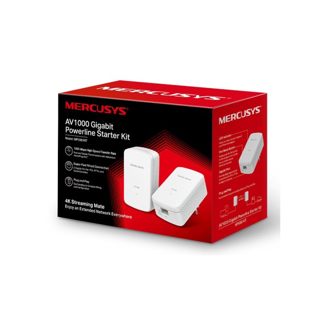 MERCUSYS Powerline MP500 Kit, AV1000 Gigabit, Ver: 1.0