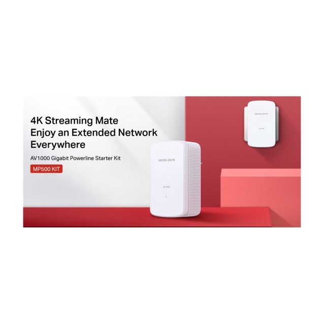 MERCUSYS Powerline MP500 Kit, AV1000 Gigabit, Ver: 1.0