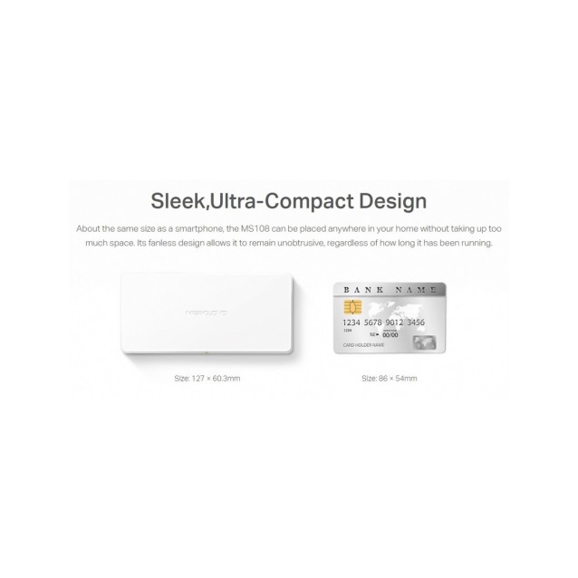 MERCUSYS Desktop Switch MS108, 8x 10/100 Mbps, Ver. 2