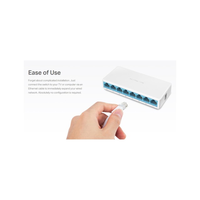 MERCUSYS Desktop Switch MS108, 8x 10/100 Mbps, Ver. 2