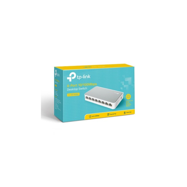 TP-LINK Desktop Switch TL-SF1008D, 8-port 10/100Mbps, Ver. 8.2