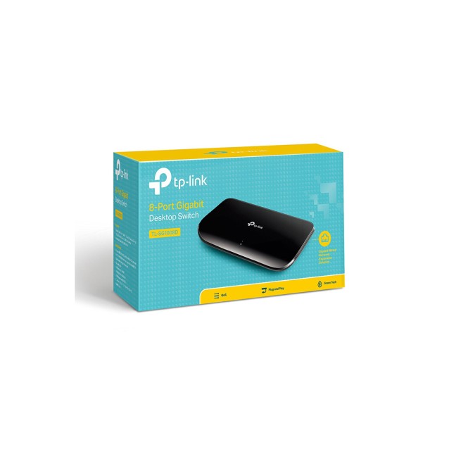 TP-LINK Desktop Switch TL-SG1008D, 8-port 10/100/1000Mbps, Ver. 12.0