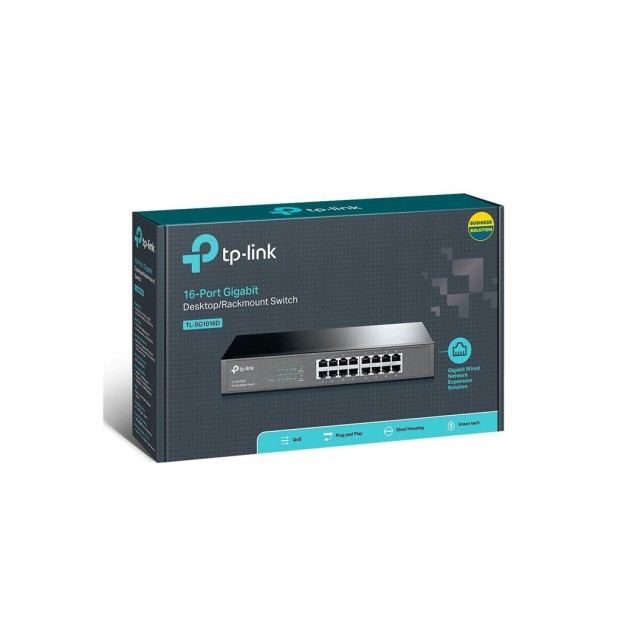 TP-LINK Desktop/Rackmount Switch TL-SG10016D 16 Θυρών, Ver. 8.0