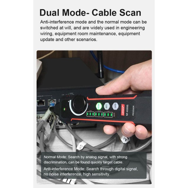 NOYAFA tester καλωδίων δικτύου NF-8209S για RJ45 PoE
