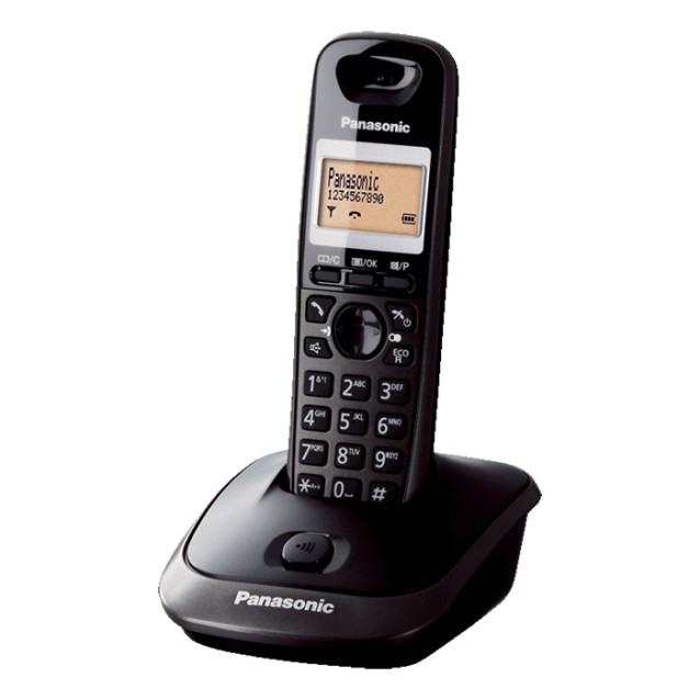 PANASONIC KX-TG2511GRT Ασύρματη τηλεφωνική συσκευή μικρού μεγέθους με αναγνώριση κλήσης, λειτουργία hands-free και διάρκεια ομιλίας έως 18 ώρες, σε μαύρο χρώμα.