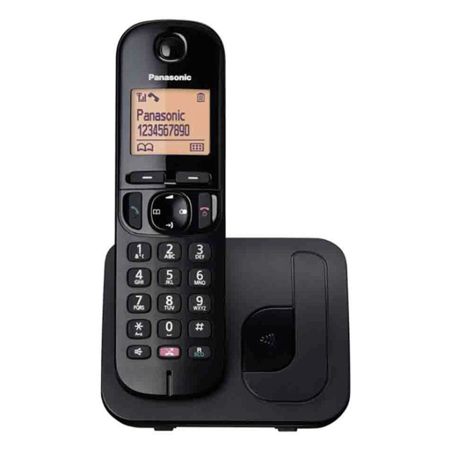 PANASONIC KX-TGC250GRB Ψηφιακή ασύρματη τηλεφωνική συσκευή με αναγνώριση κλήσης, δυνατότητα φραγής εισερχόμενων κλήσεων,σε μαύρο χρώμα.