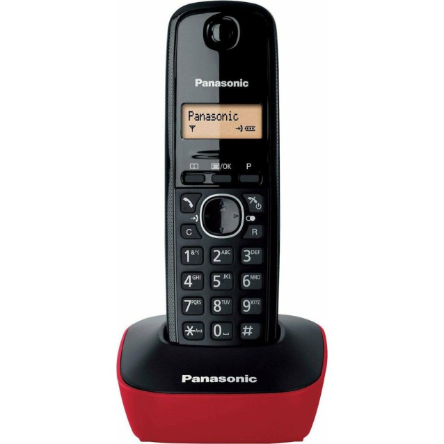 Ασύρματο Ψηφιακό Τηλέφωνο Panasonic KX-TG1611GRR Μαύρο-Κόκκινο με Αναγνώριση Κλήσης, Λειτουργία Αφύπνισης και Φωτιζόμενη Οθόνη Ασύρματο Ψηφιακό Τηλέφωνο Panasonic KX-TG1611GRR Μαύρο-Κόκκινο με Αναγνώριση Κλήσης, Λειτουργία Αφύπνισης και Φωτιζόμενη Οθόνη