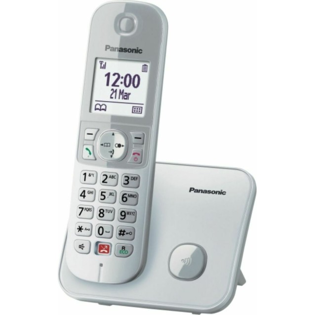 Ασύρματο Ψηφιακό Τηλέφωνο Panasonic KX-TG6851 EU με Μεγάλη Οθόνη και Ανοιχτή Ακρόαση Ασημί