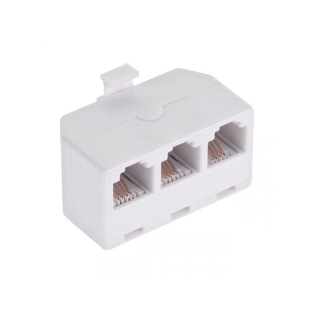 ADAPTOR ΤΗΛΕΦΩΝΙΚΟ 6P4C ΑΡΣΕΝΙΚΟ ΣΕ 3 ΘΗΛΥΚΑ COMP